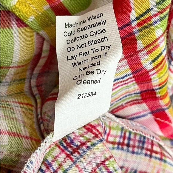 CAbi | Cirque Plaid Top Roll Tab Sleeve Button Up Pockets Soft - Picture 9 of 9